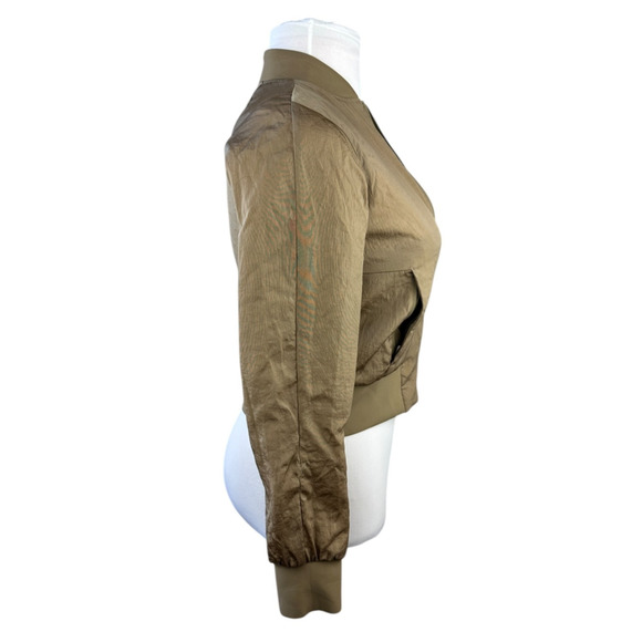 *Damaged/Flawed Lululemon Non-Stop Bomber Jacket Bold Beige Gold Zip Size 4 - Picture 7 of 16